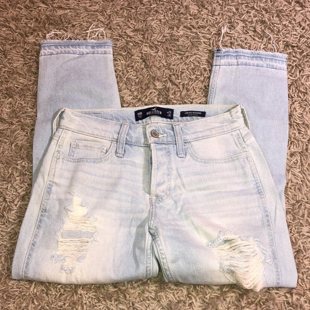 Hollister distressed boyfriend low rise vintage stretch jeans size 23W 25L​​​